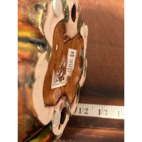 Ceramic Squash Gourd Fall Holiday Decor Autumn Thanksgiving Glazed  12”Tall 8” W - Picture 3 of 4